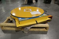 Roto-Max RTMX-30 Hydraulic Lift Rotating Roller Table, with Foot Control and Safety Skirting ***Looks Unused***