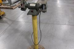 Dayton 4Z123F 6" Double End Pedestal Grinder, 115V Single Phase with Adjustable Work Tables and Safety Guards