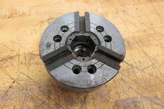 Kitagawa B-206 Open Center 6", 3-Jaw Power Chuck (Flatback), with A2-5 Mounting Adapter