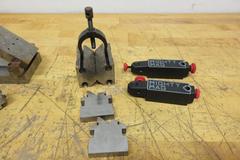 Adjustable 4" x 2" Sine Plate, 2" Tool Maker Vise, 1" x 3" Sine Bar, Vee-Blocks, All Shop Made with 2 Mighty Mag Bases