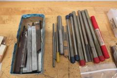 Milling and Lathe Tooling Lot, Brazed Stick Turning Tools, Reamers, HSS and Carbide Endmills, ER20 & 16 Tool Holders, Dovetail Cutters, Slitting Saws