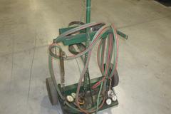 Oxy Acetylene Torch Cart with Torch, Tubing Regulators and Assorted Accessories