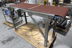 New London Engineering Adjustable Height, Motorized Conveyor Belt 24" x 72"