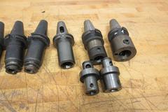 CAT40 Tool Holders (8 pcs), Tap Collet, End Mill, ABS Modular Types with Adapters
