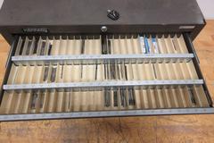 Kennedy 4 Drawer Tap Organizer Box For Standard and Metric Taps with Key and Assortment of Taps and Dies