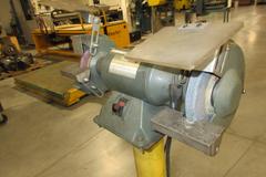 Dayton 4Z123F 6" Double End Pedestal Grinder, 115V Single Phase with Adjustable Work Tables and Safety Guards