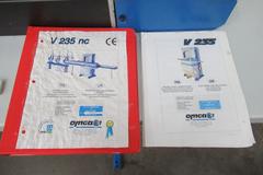 OMGA V235FNC Double Mitre Circular Saw, 90 Degree Fixed, FP2000 Programmable Work Stop, 350mm Blade