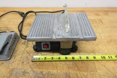 Miniature Table Saw with Remote Foot Pedal, 3.5" Blade, 7.5" x 5.5" Cutting Table