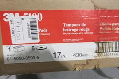 3M 7300 & 5100, (4ea) 17" Stripping and Buffing Pads