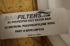 Filter Bags, 2 Boxes, 1 Box of Approx (20) BagFilters.com #1 Polyester 10 Micron #BFPE10P1SX, 1 Box Approx (50) PES 10 -P1SH