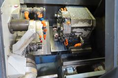 Mazak Quick Turn 10 CNC Turning Center with Mazatrol T-Plus CNC Control, 12 Tools, Tool Eye, Tailstock, Conveyor