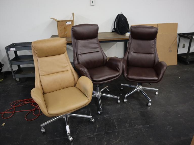 Highback Office Chairs on Casters (3)