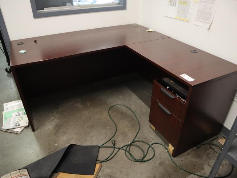 Wood Desk with Return