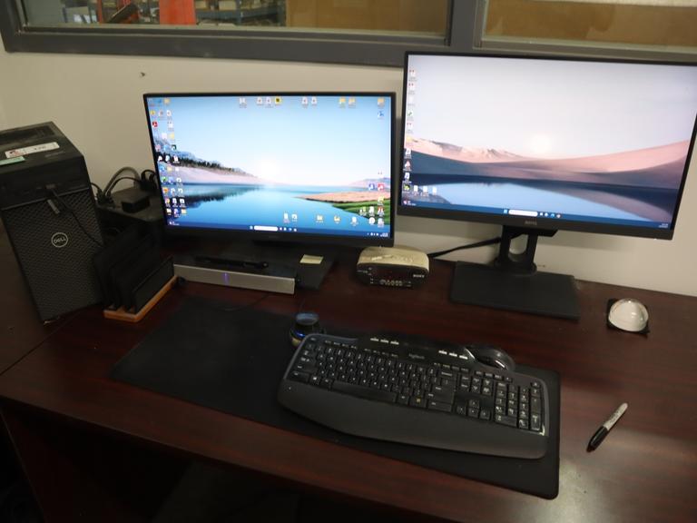Dell Desktop Computer with (2) Monitors, Keyboard, Mouse - See System Pic for Details