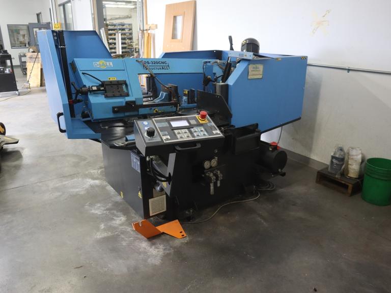 DoAll S-320CNC Structurall Programmable Horizontal Band Saw, Mitering to 60 Degrees, 11.75" Max Cut Diameter - NEW 2019