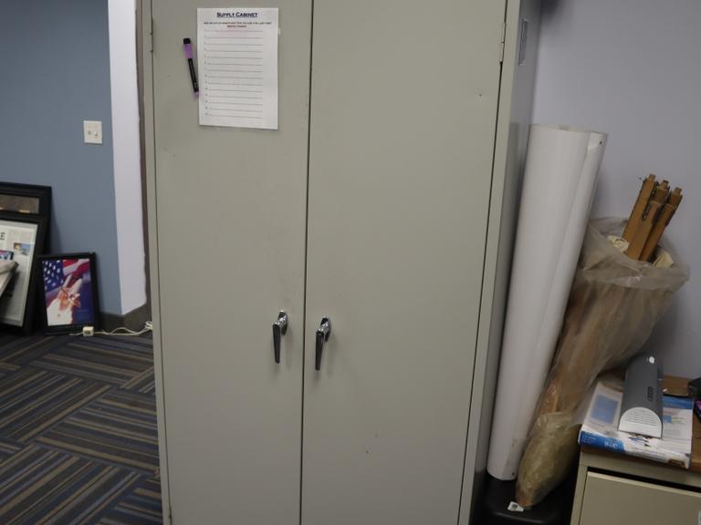 Metal Cabinet and Contents Office Supplies