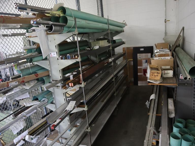 Surplus Aluminum, Steel and Copper on Lyon Double End Adjustable Stock Rack - Rack is Included