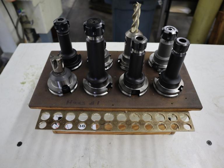 CAT40 Assorted Type Tool Holders in Wood Rack
