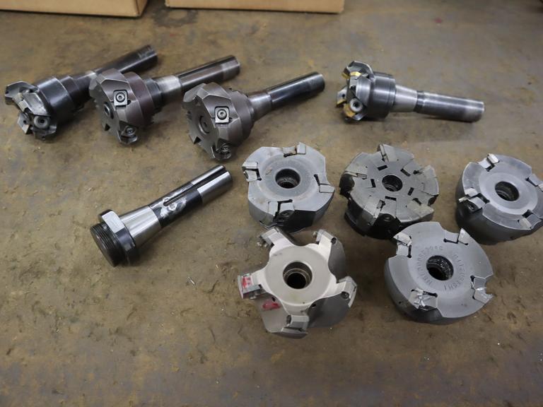 R8 Shell Mill Tool Holders and Assorted Shell Mills