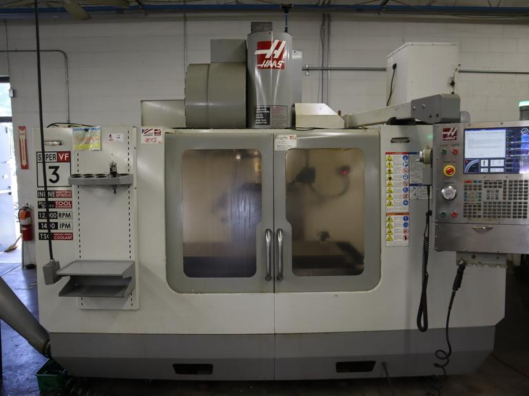 Haas VF-3SS CNC Vertical Machining Center, 40"x20"x25", 12K RPM, TS Coolant, Probing, 4th Axis Drive