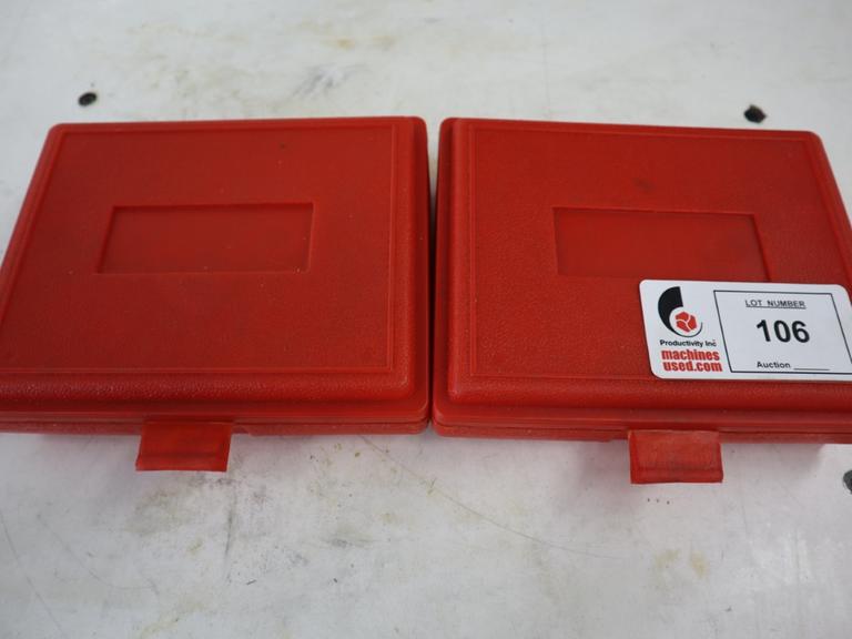 Steel Parallel Sets 6" x 1/8" (2 Sets) In Plastic Cases 1/2" -1-5/8"