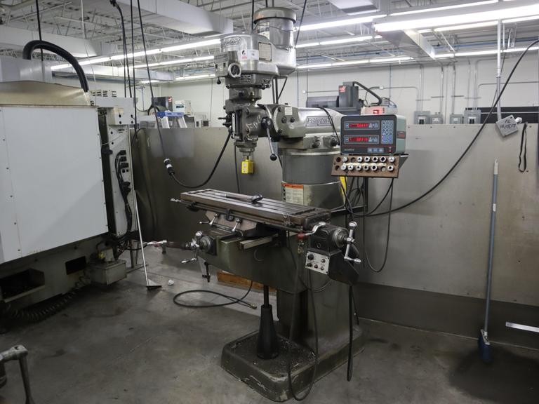 Bridgeport Series I 2HP Vertical Milling Machine, 9" x 42" Table, Variable Speed, Acu-Rite III 2 Axis DRO, Power Table Feed