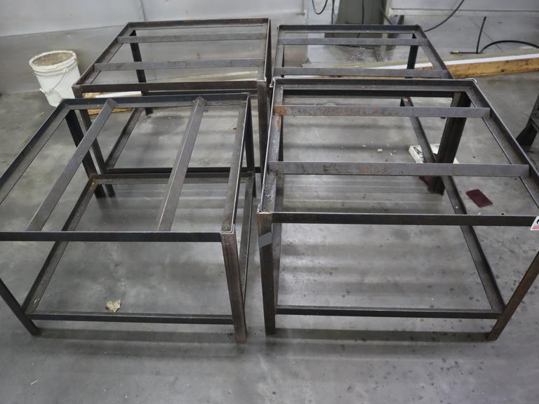 Welded Angle Iron Steel Work Platforms (4pcs) 32" x 32" x 22"