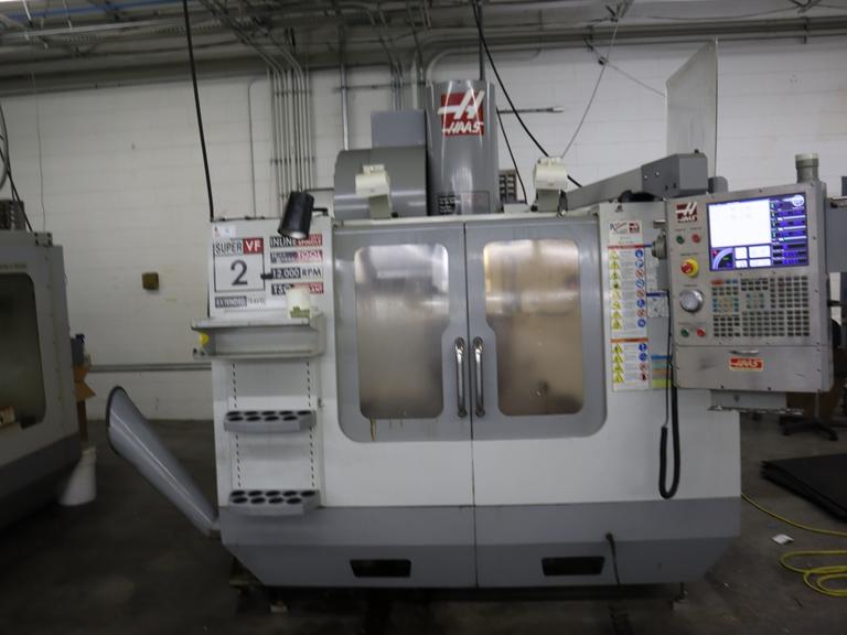 Haas VF-2SSYT CNC Vertical Machining Center, 30"x20"x25" Travels, 12K RPM, 24 ATC, 4th Axis Drive, Probing, Thru-Spindle Coolant