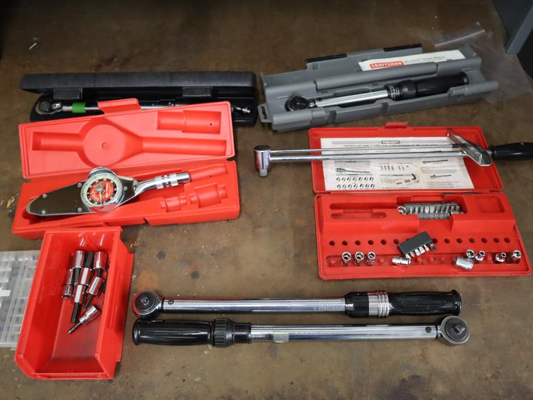 Torque Wrench Ratchets, Adjustable, Craftsman, Snap-On and Others, 1/4", 3/8", 1/2" Drives