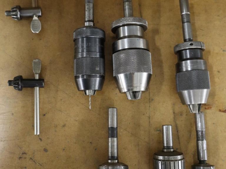 Small Keyed and Keyless Drill Chucks, Assorted Brands, Straight Shanks