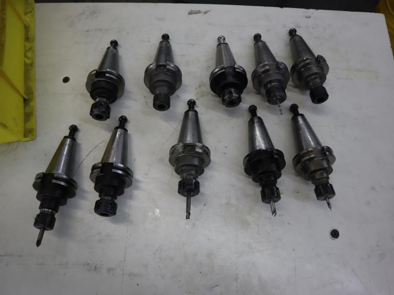 Cat 40 Taper Tool Holders, (10) ER16 Collet Holders