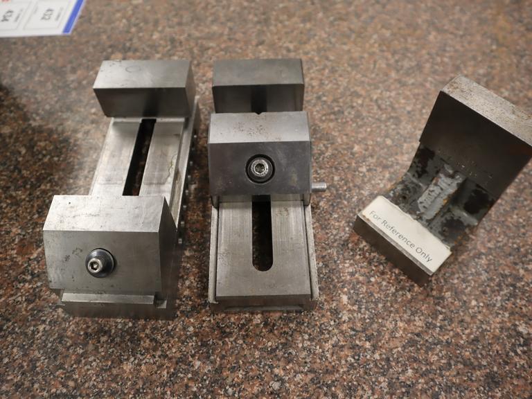 Precision Tool Makers Vises (2) 2.75"W 4" Opening, and Small Angle Plate