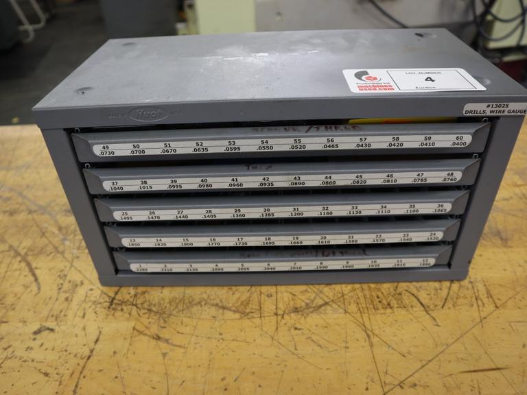 Huot Drill Index: Wire Gauge, 5 Drawers