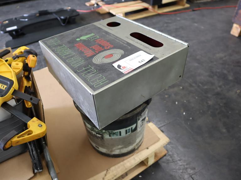 Scrap Carbide in Recyle Bin and 5 Gallon Pail, Approx 95 lbs