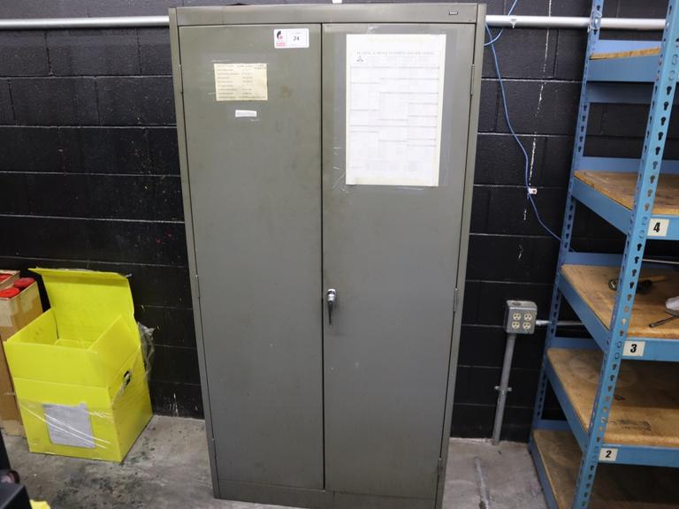 Tennsco 2-Door Metal Cabinet with Contents