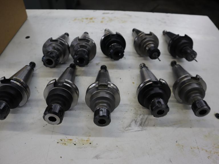 CT40 Taper Tool Holders; (3) ER20 Collet Holders, (7) ER16 Collet Holders