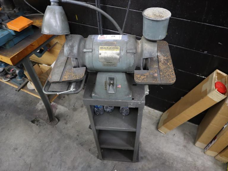 Baldor 532 Double End Carbide Tool Grinder, 6" Wheels, Pedestal Base, Tilting Work Tables, 1/2 HP