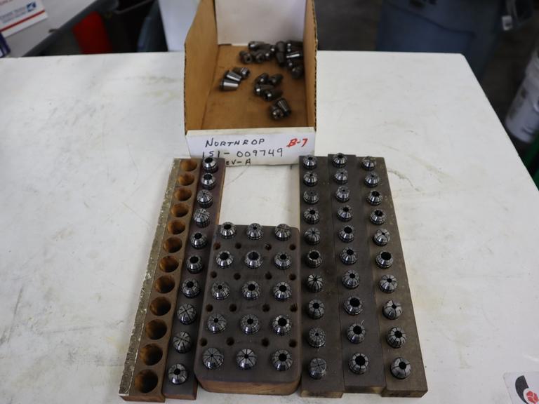 ER16 Collets in Wooden Divider Racks