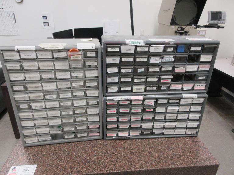 Metric and SAE Plug and Ring Gages in Multi Bin Organizers