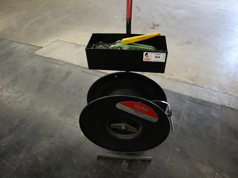 Uline Portable Plastic Banding Cart with Strap Ratchet and Clips
