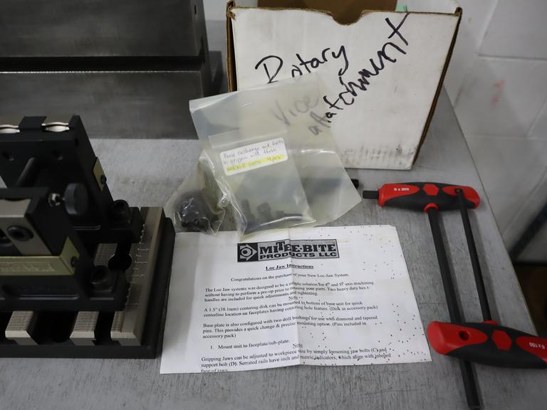 Mitee-Bite Loc Jaw System for use with 4th or 5th Axis Machines