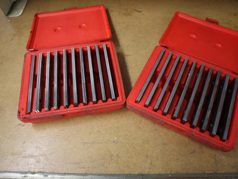 6" Steel Parallels (2) Sets 1/8" Thick, 1/2" - 1-5/8"