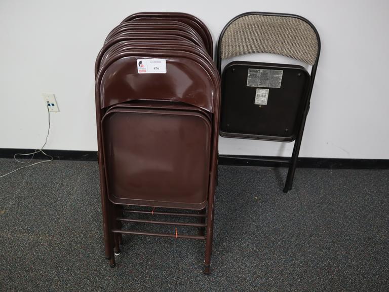Metal Folding Chairs (9pcs)