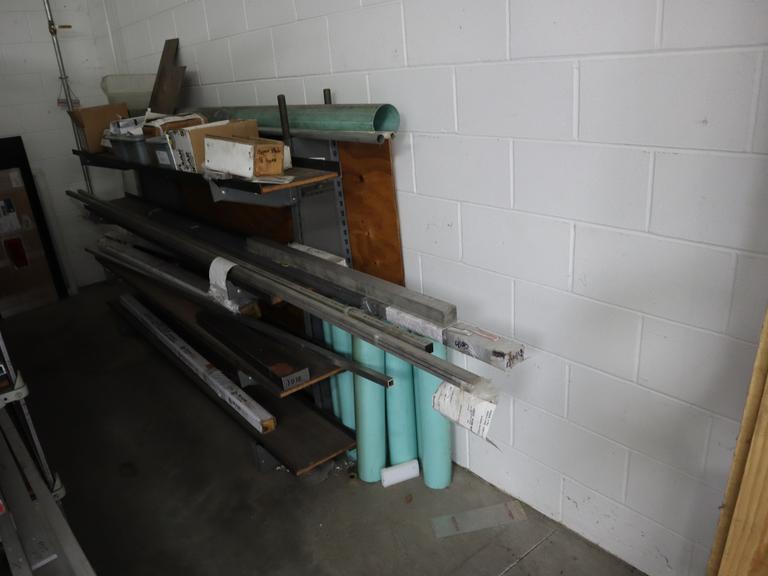 Surplus Aluminum, Steel, Bronze and Copper on Single End Adjustable Stock Rack - Rack is Included