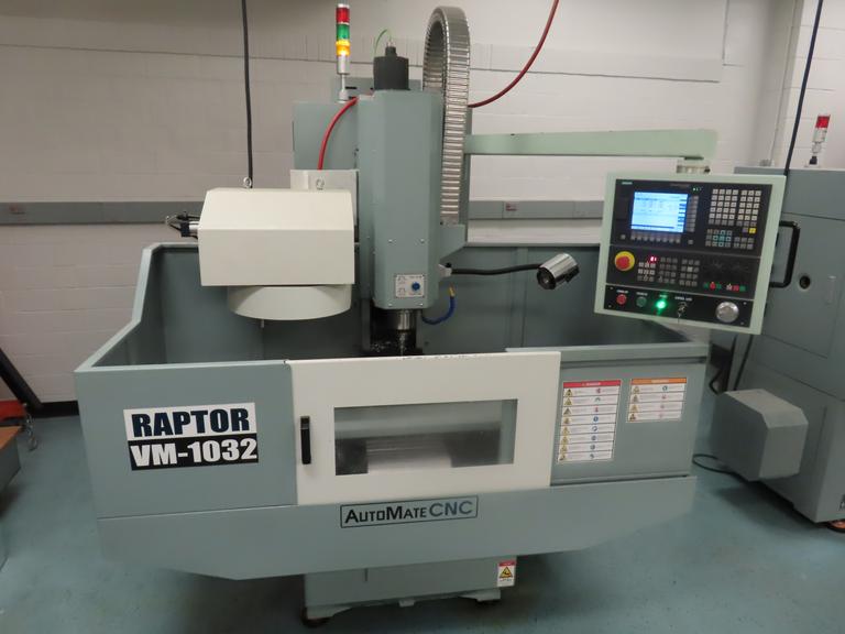 Automate CNC Raptor VM-1032 CNC Vertical Machining Center with Siemens 808D, Rotary Table, 4th Axis Drive, 12-Station ATC, 6000 RPM,