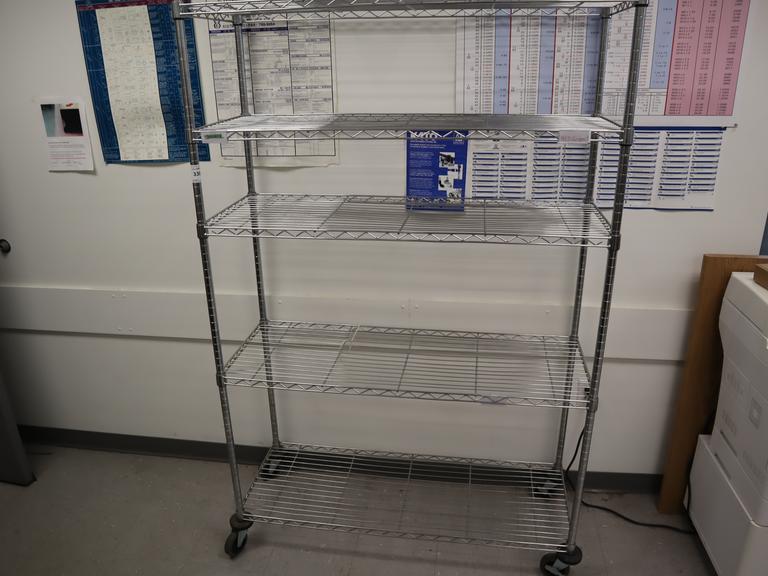 Wire Rack with Wheels and 5 Adjustable Shelves