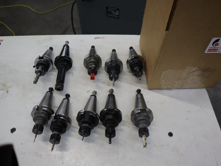 CT40 Taper Tool Holders: (1) ER20 Collet Holder, (9) ER16 Collet Holders