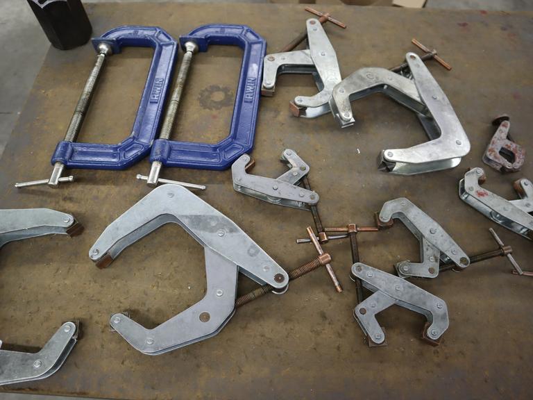 Kant Twist Clamps Assorted Sizes 2" - 6", and (2) 8" Irwin C-Clamps