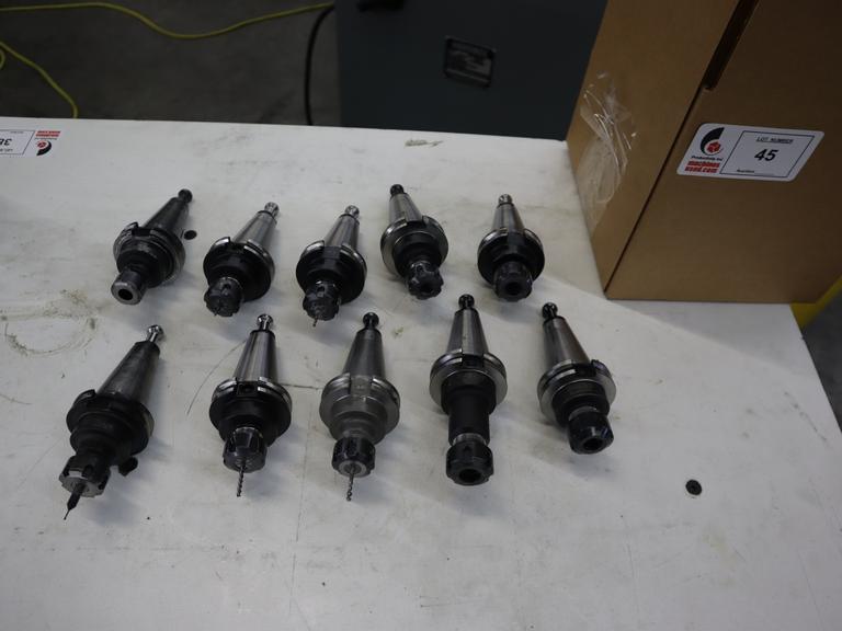 CT40 Taper Tool Holders: (3) Er20 Collet Holders, (7) ER16 Colet Holders