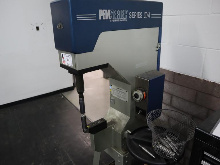 PemSerter Model LT4 Pneumatic Hardware Press on Metal Stand